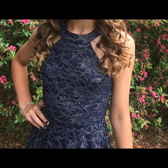 Only worn once navy cocktail dress - Picture 1 of 3